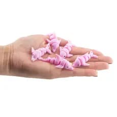 Chaveiro Boto Cor de Rosa, Golfinho Articulado Sensorial kit com 5 peças