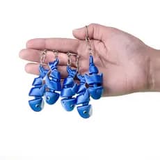 Chaveiro Baleia Azul Articulado Sensorial, Kit com 5 peças, Presente, Lembrancinha ou Revenda