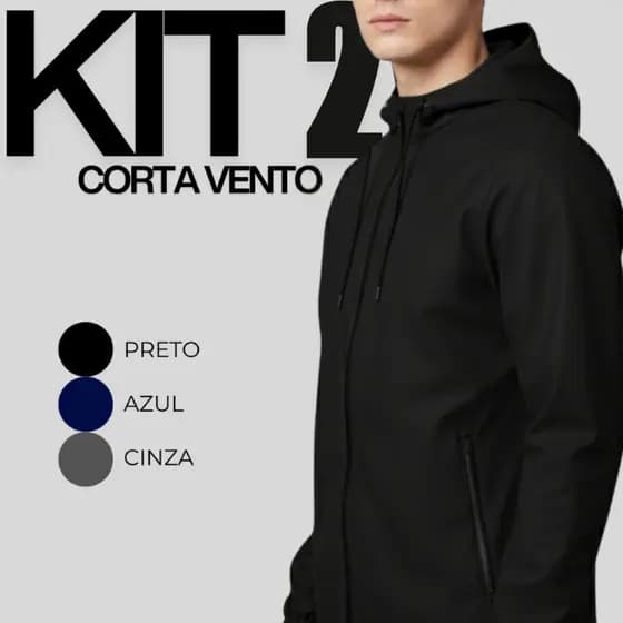 Kit Econômico com 2 Jaquetas Unissex – Corta Vento e Impermeáveis com Estilo