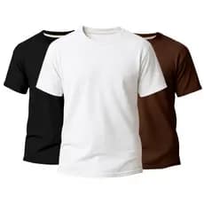 Kit 3 Camisetas Básicas Fio 30.1 100% Algodão Streetwear  Masculina Slim Promoção Varias Cores