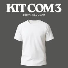 Kit 3 T-Shirts Masculinas Slim Fit – Streetwear em Algodão Premium