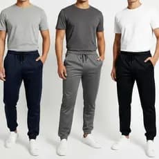 Kit 3 Calças de Moletom Masculina com Bolso e Cordão