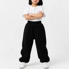 Kit 3 Calça Infantil Moletom Peluciado Reta Sem Punho Confortável Inverno