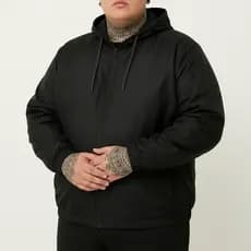 Jaqueta Corta Vento Plus Size Unissex Com Capuz Linha Montanha Proteção e Conforto G1 Ao G4