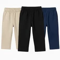 Kit 3 Calça Moletom Infantil Unissex Premium 100% Algodão