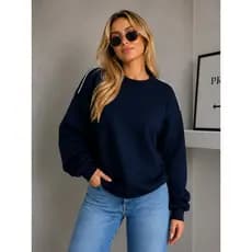 Moletom Feminino Blusão de Frio Inverno Quentinho Basicão Estiloso Confortável Macio Promoção