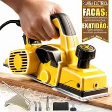 Plaina Elétrica Para Madeira 2 Facas  580w 220v 82mm