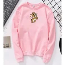 Moletom Feminino Jery Moletom Gola Careca Feminino Casaco fofo ronyshop