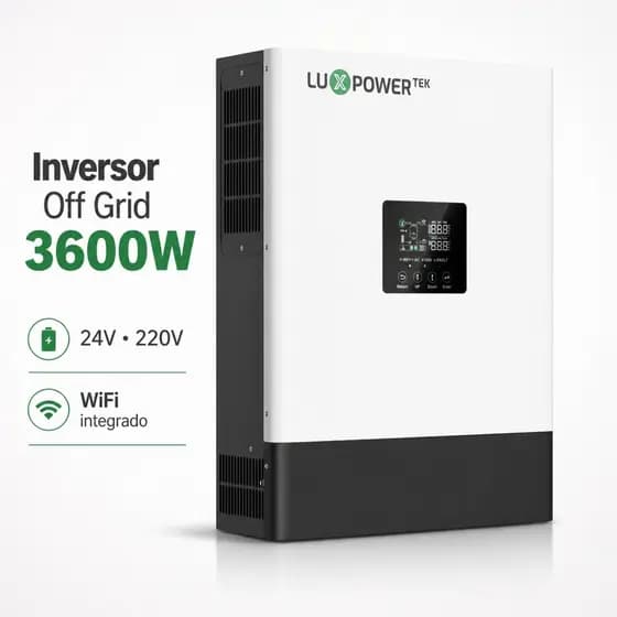 Inversor Solar Off Grid Luxpower Monofásico GETA 3.6K 24V 220V WiFi