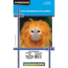 Papel Fotográfico Adesivo A4 Glossy 130g 50 Folhas Branco