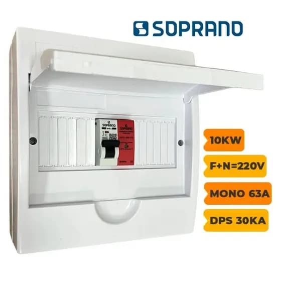 Quadro CA de Distribuição Monopolar 63A Com DPS 30kA 275V
