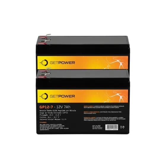Kit 2 Bateria 12v/7ah Do Nobreak Intelbras Snb 1000va Bivolt