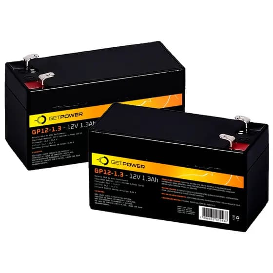 KIT 02 BATERIAS 12V 7AH PARA NO BREAK , CENTRAL DE ALARMES , AUTOMAÇÃO, TELECOMUNICAÇÕES.
