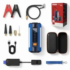 Aparelho que Dá Partida no Carro com Bateria Descarregada | Enche Pneu até 150PSI | PowerBank | LED E LANTERNA