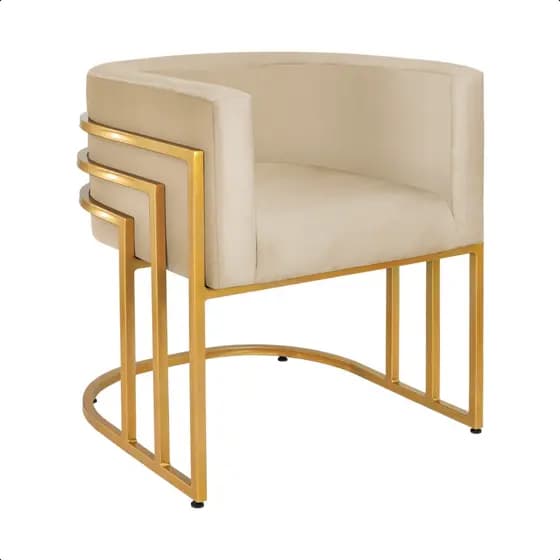 Poltrona decorativa de ferro tecido de veludo várias cores disponíveis aguenta até 150kg envio imediato