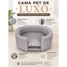 Caminha para Cachorro Cama Pet de Luxo Chique com almofada lavável possui 4 pés Cama para cachorro pequeno e médio porte