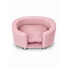 Caminha redonda com almofada para cachorro gato Cama Pet macia com pezinhos cromados chique