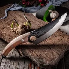 Faca Artesanal Inox Bainha Corte Preciso Resistente Afiada Churrasco Carnes Frangos Cozinha Chef