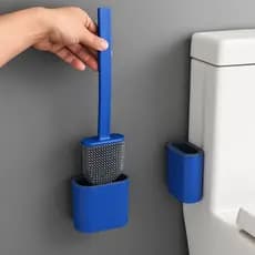 Escova Sanitária de Limpar Vaso com Suporte Limpar Privada Fácil de higienizar Suporte de parede