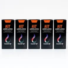 5 Kits com Limpa Lentes 25ML e Flanela Mágica, Limpa Gordura, Viseira, Celular, Câmera, Telas