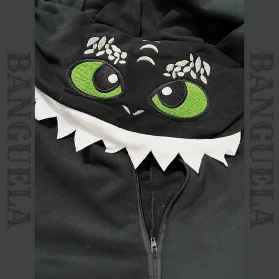 Fantasia Pijama Banguela Adulto - Kigurumi Cosplay Dragão Malha Premium