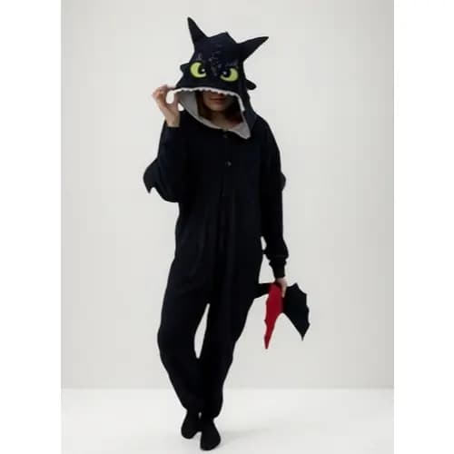 Pijama Kigurumi Personagem Banguela Fúria Da Noite Infantil Unissex