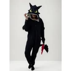 Pijama Kigurumi Personagem Banguela Fúria Da Noite Infantil Unissex