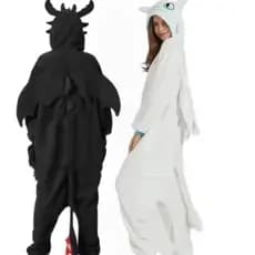 Pijamas Kigurumi Casal Aconchegante Fúria da Noite e Fúria da luz Adulto