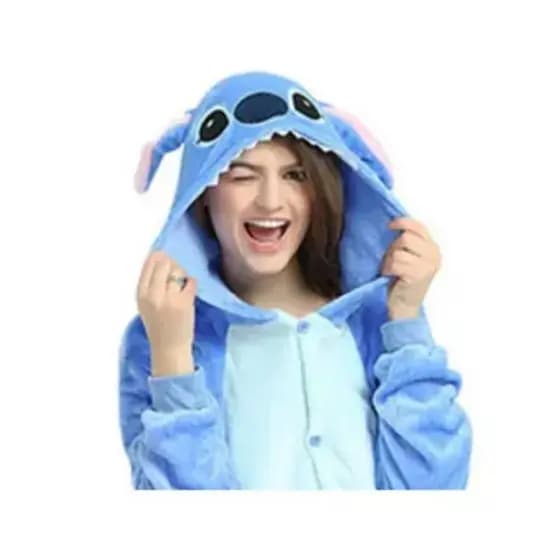 Pijama Lilo & Stitch Macio Macacão Kigurumi Unissex Adulto ou Infantil