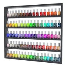Nicho Expositor para Esmaltes | Suporte de Parede Salão Manicure e Nail Designer