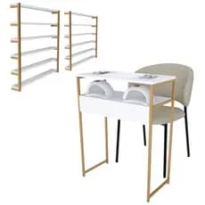 Mesa de Manicure com Esmalteira Integrada com Metalon : Organização e Profissionalismo