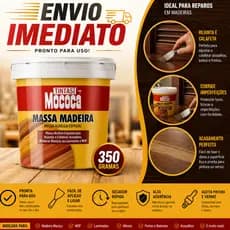 Massa Para Madeira 350g Mococa Secagem Rápida Reparos Imperfeições Madeira