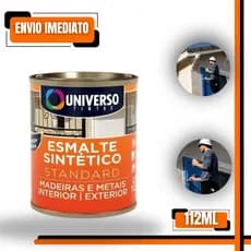 Tinta Esmalte Sintético 112ml Universo Lata Pequena Brilhante Madeira Metal Pequenos Reparos