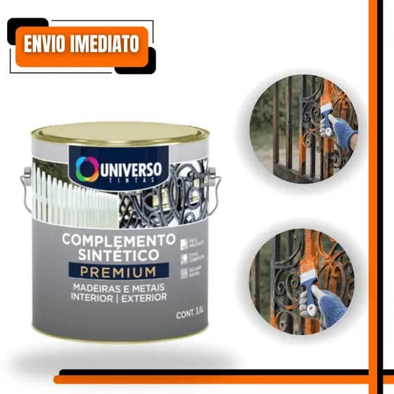 Zarcão Laranja Universo 225ml | Fundo Anticorrosivo para Ferro Interno e Externo