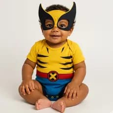 Body Bebê Infantil Menino Mêsversário Temático Wolverine Super Confortável Linha Premium