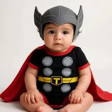 Body Bebê Infantil Menino Mêsversário Temático Thor Super Confortável Linha Premium
