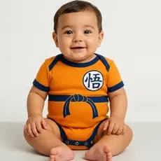Body Bebê Infantil Mêsversário Temático Dragon Ball Super Confortável Linha Premium