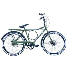 Bicicleta Barra Circular Aro 26 Route Bike – Freio a Disco e Bagageiro