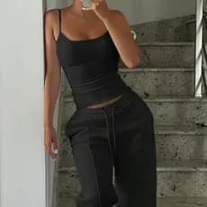 Conjunto 2 Peças Calça e Regata Feminino, Conjunto Inverno Gringa, Estilo E Conforto Com o Melhor Preço 2026