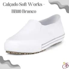 Calçado de Enfermagem Branco Antiderrapante e Impermeável BB80 - Soft Works