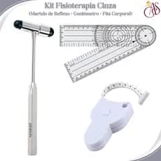 Kit de Fisioterapia Básico para Aulas Práticas com Martelo de Reflexo + Goniômetro + Fita Corporal Retrátil