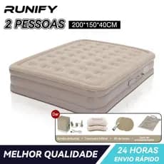 Colchão Inflável Queen Casal Cama De Campanha Bomba Inflável Com Bateria De Lítio Integrada 203*154*44cm