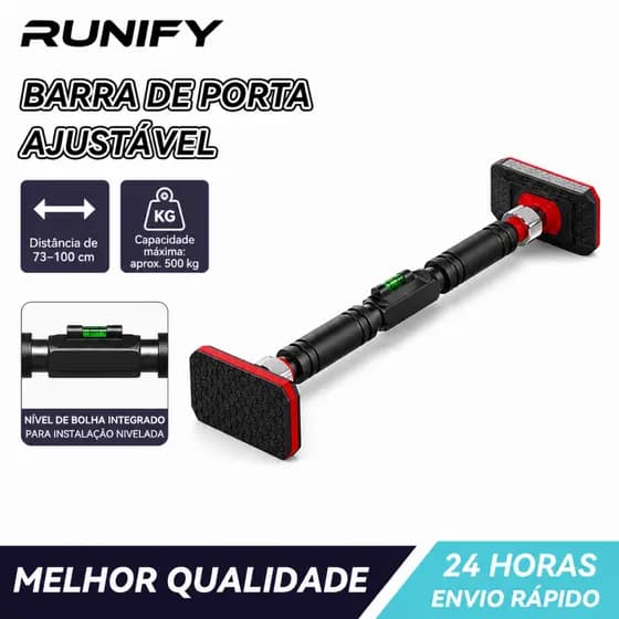 Barra de Flexão Ajustável para Porta 73-100cm Sem Furos, Portátil Treino Musculação Fitness em Casa Academia