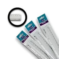 Kit 3 Réguas 30cm de Alumínio – Alta Resistência e Precisão - Escolar e Escritório