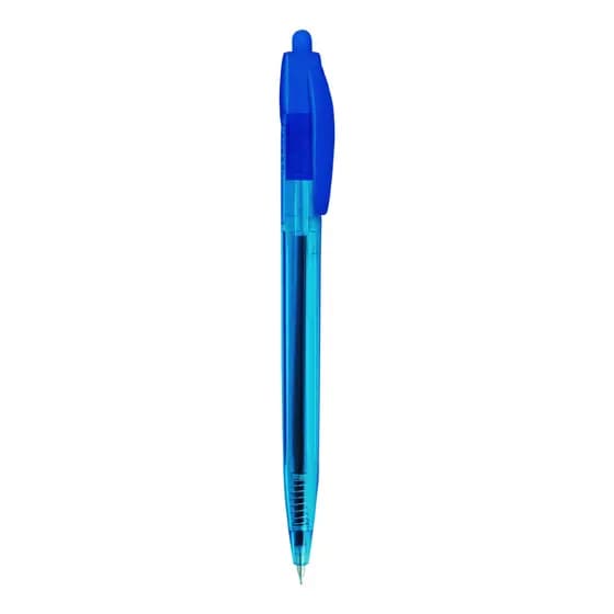 Caneta Esferográfica Ponta Fina 0.7 Tiktak Retrátil Azul