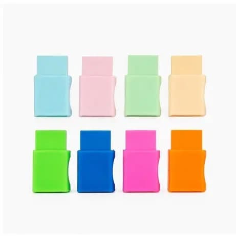 Kit 2 Borrachas Cores Neon ou Pastéis