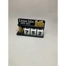 Contador de livros com dados- Marcador de leitura- 3D