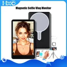 Suporte Magnético De Tela De Monitor De Selfie Vlog Para Telefone Com Som Câmera Traseira iOSAndroid