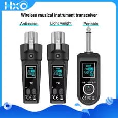 Sistema De Microfone Dinâmico Sem Fio Transmissor XLR Receptor Para Mixer De Áudio PA Guitarra