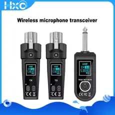 Sistema De Microfone Dinâmico Sem Fio De 2.4 Ghz Transmissor XLR Receptor De 6.5 Mm Para Mixer De Áudio PA Guitarra